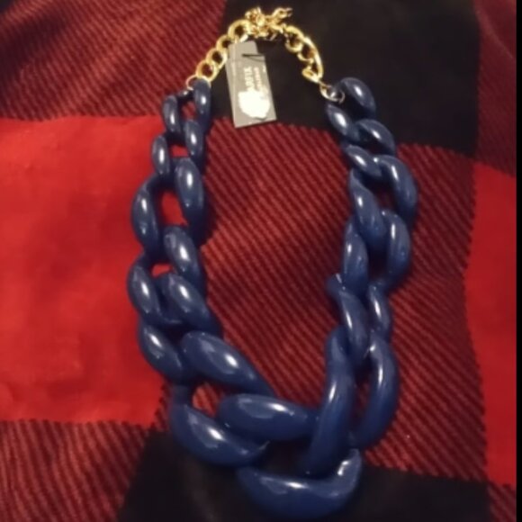 sugarfix Jewelry - Sugarfix Chunky Link Blue Necklace